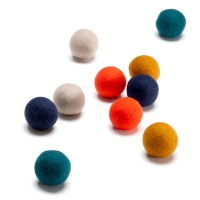 Set de 10 balles de jonglage en feutre multicolores